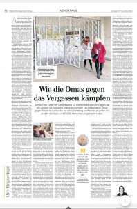 Die Reportage der Hildesheimer Allgemeinen Zeitung über unseren Buchenwald-Besuch als Bilddatei