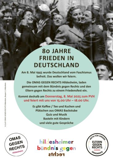 Hildesheim feiert den Tag der Befreiung: Am 08. Mai 2025 von 15 bis 18 Uhr am PVH.